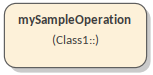 UML Call Operation Action used in Activity model ing in Sparx Systems Enterprise Architect.