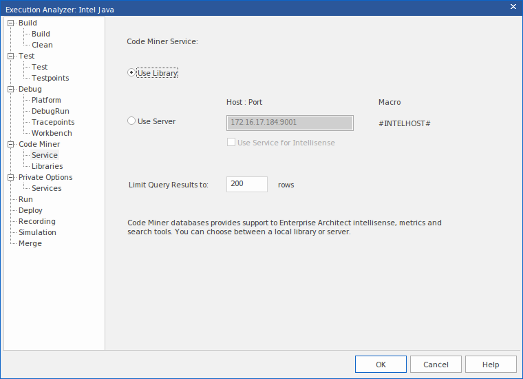 Using a code miner query library in Sparx Systems Enterprise Architect.