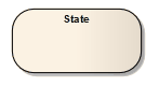 A UML State element used in UML StateMachine diagrams modeled using Sparx Systems Enterprise Architect.