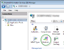 Setting up the HTTP module in the Internet Information Services (IIS) Manager