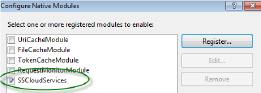 Setting up the HTTP module in the Internet Information Services (IIS) Manager