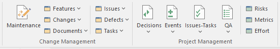 Part of the Construct ribbon in Sparx Systems Enterprise Architect.