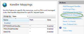 Setting up the HTTP module in the Internet Information Services (IIS) Manager