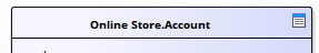 Table element shown with owner name, in Sparx Systems Enterprise Architect.