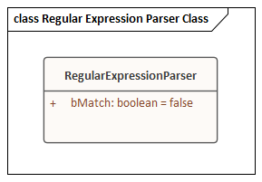 An Example Regular Expression Parser Class in Sparx Systems Enterprise Architect