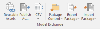 Part of the Publish ribbon in Sparx Systems Enterprise Architect.