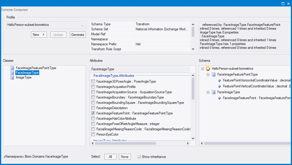 Using the Schema Composer in Sparx Systems Enterprise Architect.