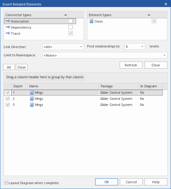 Time Aware Modeling: Inserting related elements in Sparx Systems Enterprise Architect.