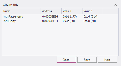 Taking snapshots of variables in Enterprise Architect