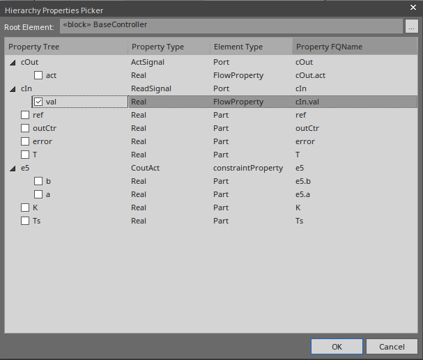 Binding parameters to properties in context in Sparx Systems Enterprise Architect.