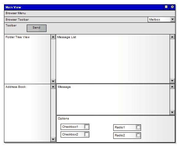 Example of a User Interface Diagram in Sparx Systems Enterprise Architect.