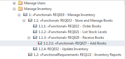 Level Numbering Requirements in Sparx Systems Enterprise Architect.