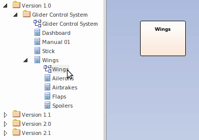 Time Aware Modeling: Inserting related elements in Sparx Systems Enterprise Architect.