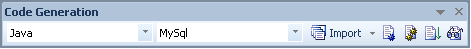 Code Generation toolbar in Sparx Systems Enterprise Architect.