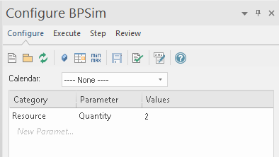 BPSim dialog for configuration of available resources in Enterprise Architect BPSim dialog for configuration of available resources in Enterprise Architect