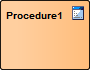 A procedure element in Sparx Systems Enterprise Architect. A procedure element in Sparx Systems Enterprise Architect.