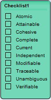 A Requirements Checklist is a stereotype Checklist element in Sparx Systems Enterprise Architect. A Requirements Checklist is a stereotype Checklist element in Sparx Systems Enterprise Architect.