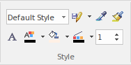 Part of the Layout ribbon in Sparx Systems Enterprise Architect. Part of the Layout ribbon in Sparx Systems Enterprise Architect.