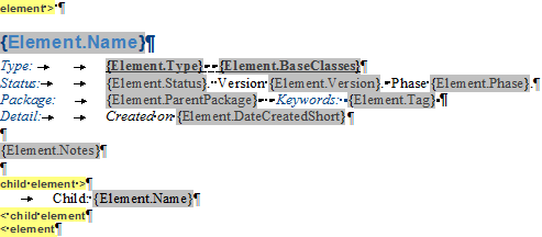 Setting fields in a Child Section of a Report Template using Sparx Systems Enterprise Architect. Setting fields in a Child Section of a Report Template using Sparx Systems Enterprise Architect.