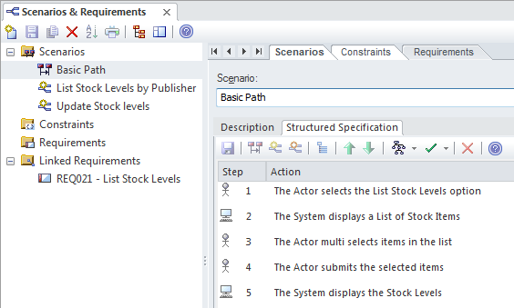 Creating a structured scenario using Enterprise Architect's Scenario Builder. Creating a structured scenario using Enterprise Architect's Scenario Builder.