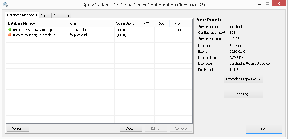 Pro Cloud Server 4: 具有5个令牌的许可PCS