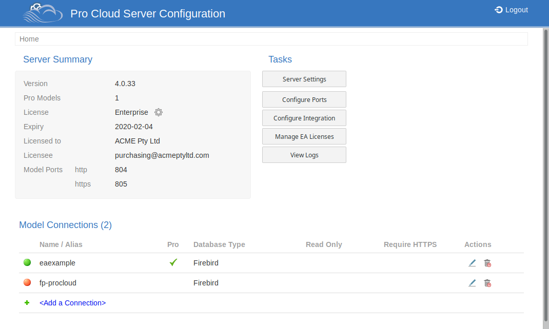 Pro Cloud Server 4: 基于浏览器的PCS配置客户端